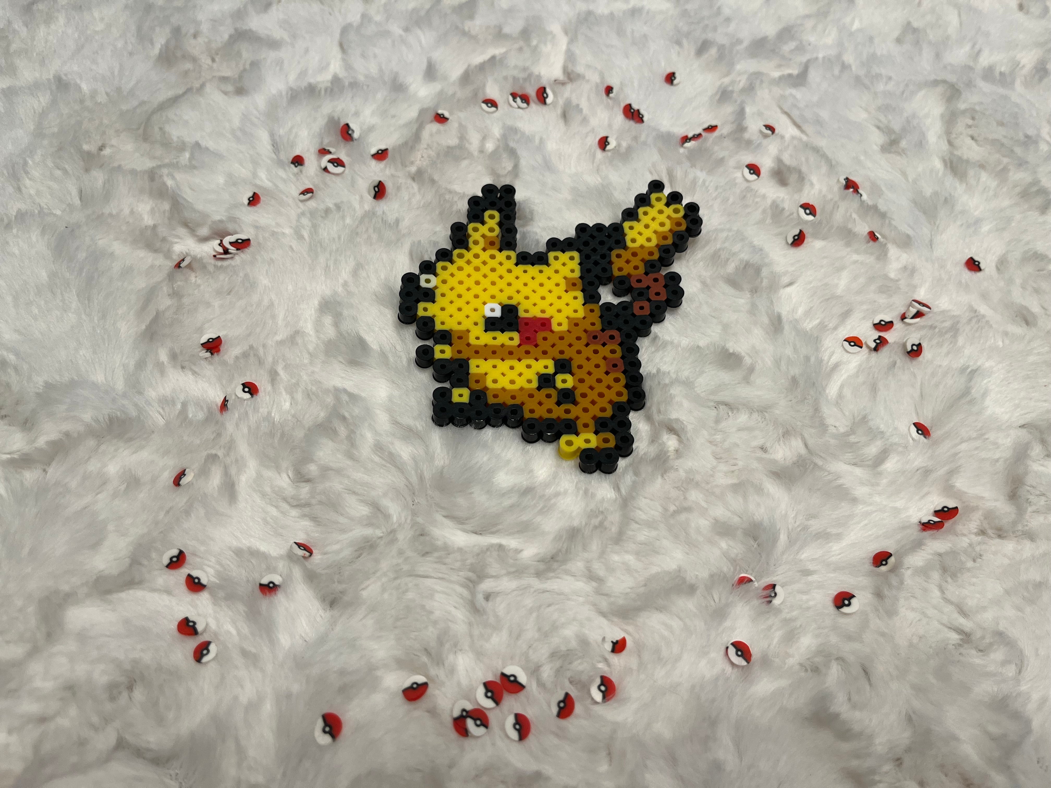 Pikachu Sprite Perler Bead Art Nic And Hal's Creations
